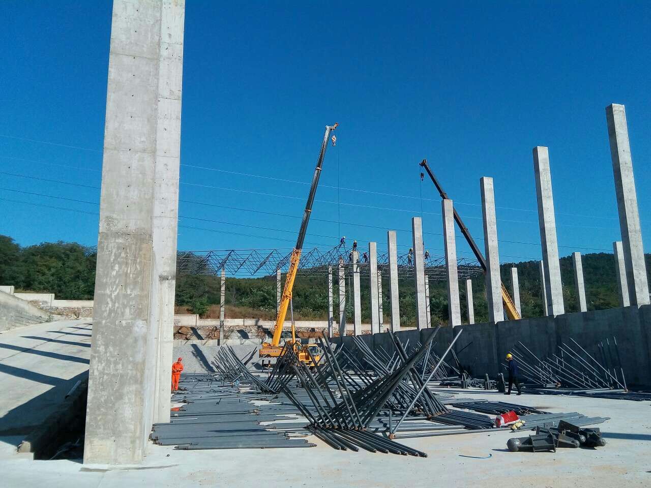 石嘴山威海搅拌站网架