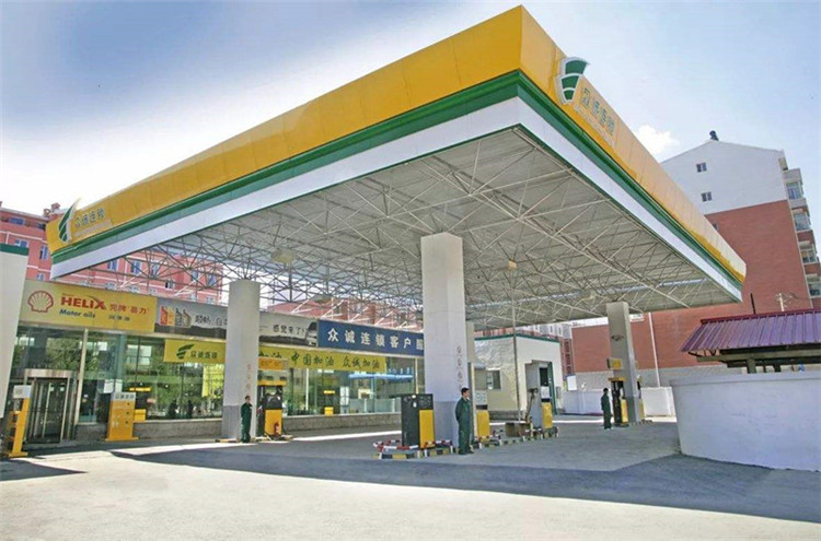 石嘴山加气站钢结构网架案例7